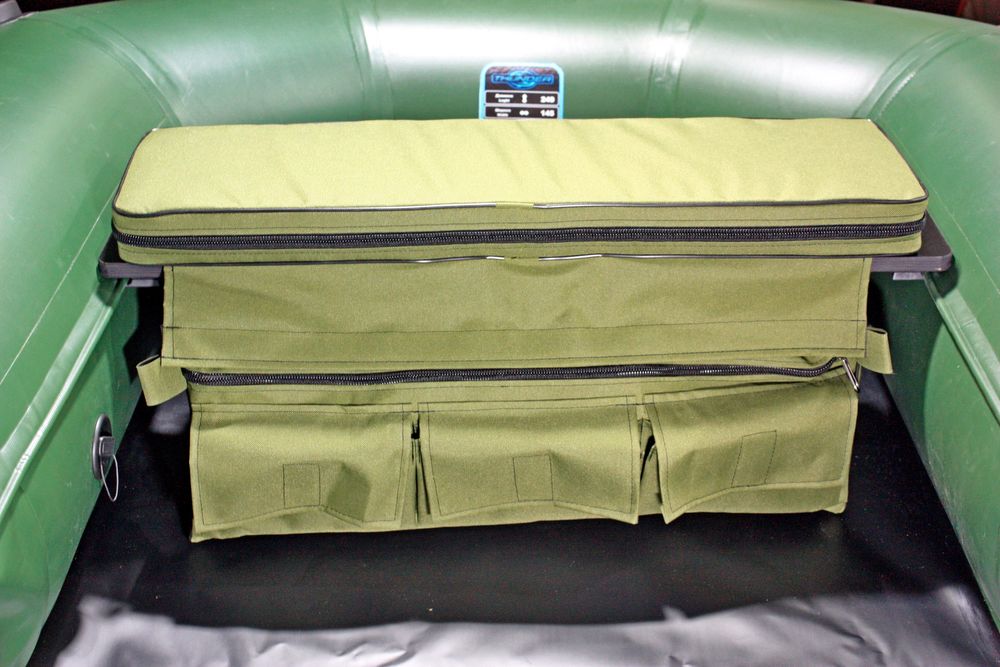 М'яке сидіння - накладка в човен із сумкою скринькою