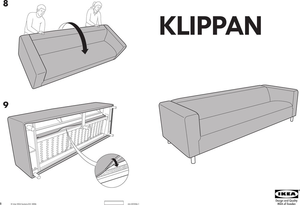 3 capas para sofá Klippan Ikea
