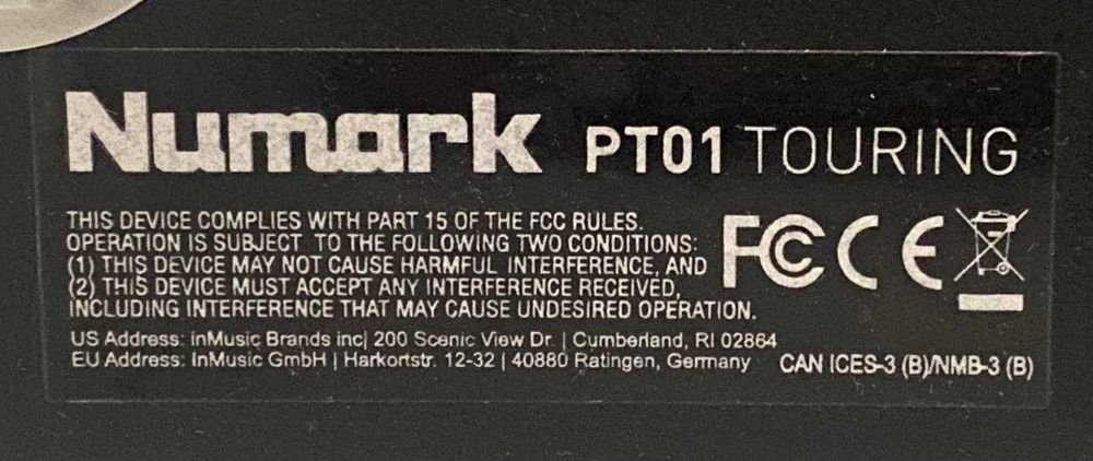 Продам вініловий програвач Numark PT01 touring