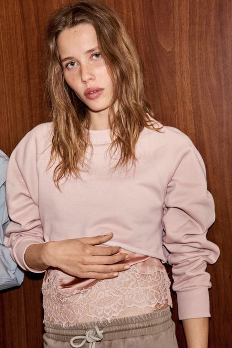 Свитшот с кружевом Zara