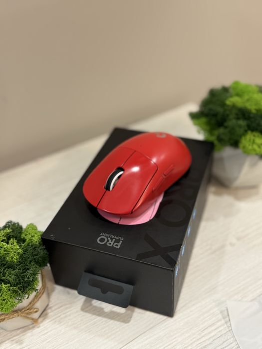 Logitech G Pro X Superlight !ГАРАНТІЯ! червона HERO 25K LIGHTSPEED Wireless ТОП