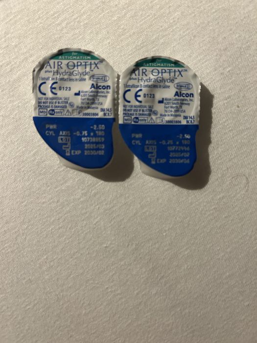 Soczewki Air Oprix for astigmatism -2,5 2 sztuki