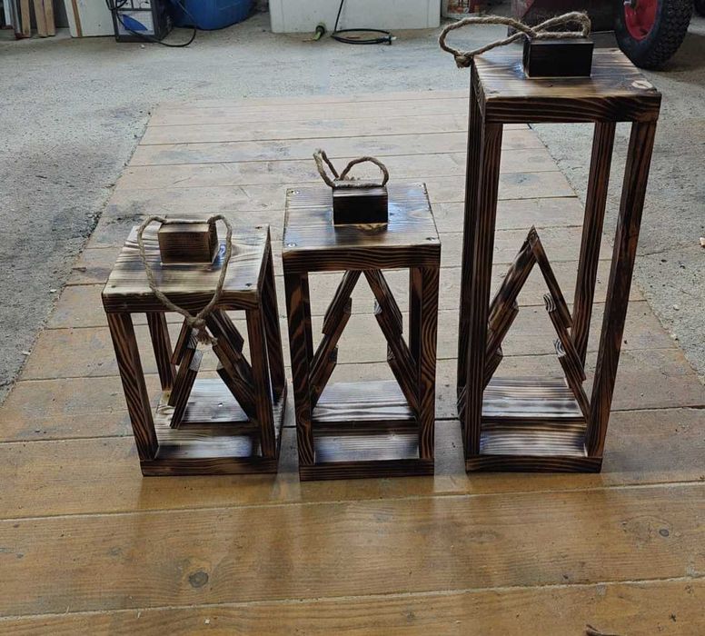 Latarnia drewniana dekoracja