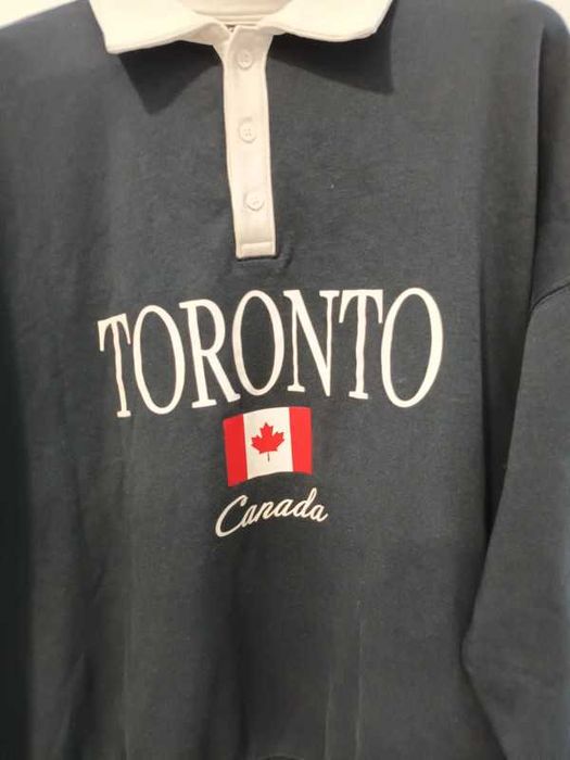 Granatowa bluza polo męska Divided rozmiar M