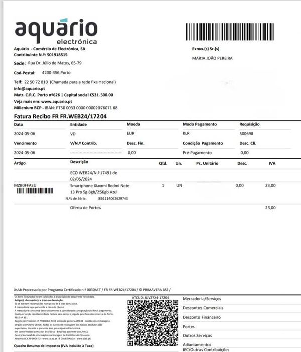 Xiaomi Redmi Note 13 Pro 5G 256 Gb Azul