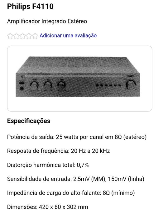 Philips amplificador+ Sintonizador