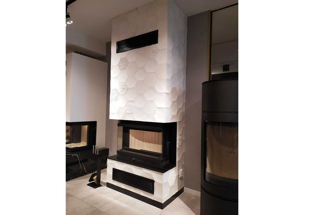 Kominek trzyszybowy z wkładem EKO 14,4 kw z montażem Kraków