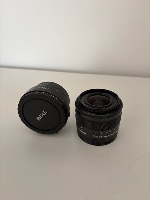 Canon M50 + lente 15-45mm + Acessorios