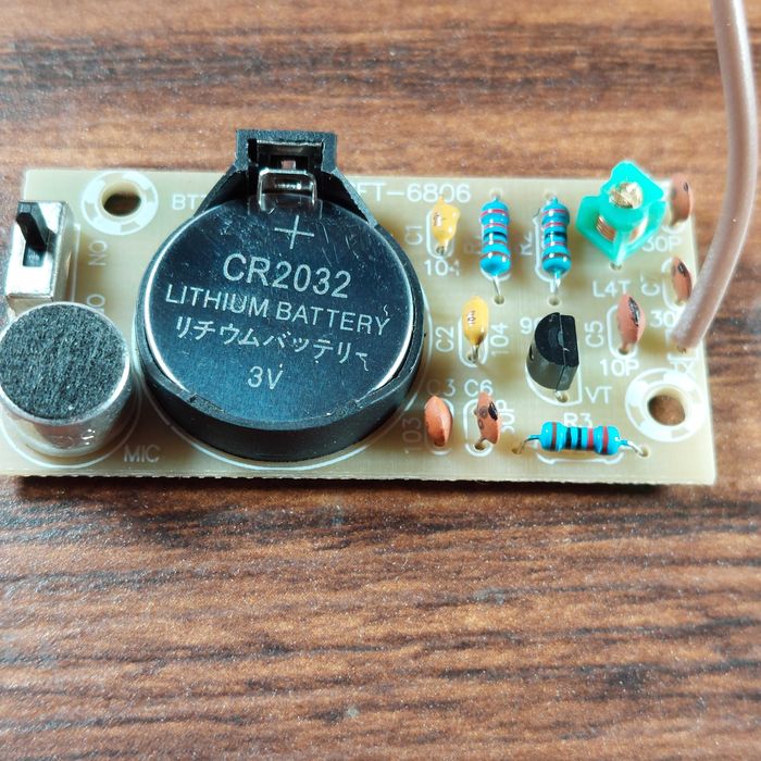 Миниатюрная плата ФМ - радио микрофон и передатчик 2-в-1 (3-6в)