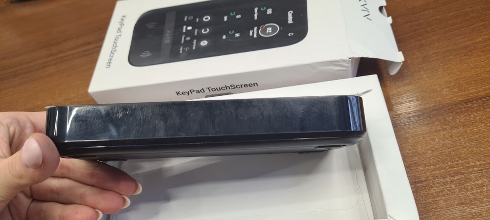 Клавіатура Ajax KeyPad TouchScreen Fibra Black інтерфейс, охрана
