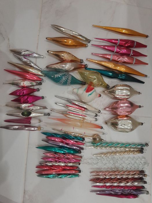 Елочные игрушки СССР новорічні іграшки  Ялинкові