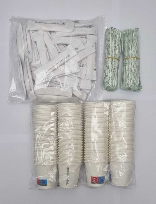 Kit Café Take Away | 100 Copos + 100 Açúcares + 100 Misturadores