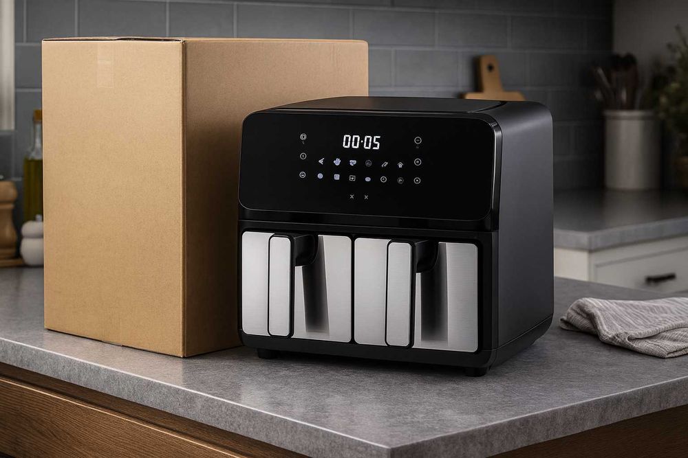 NOWA Fytkownica Beztłuszczowa Dwukomorowa XL Air Fryer 9L 1700W