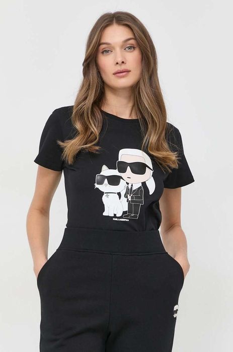 Футболка Karl Lagerfeld new Collection чорна біла
