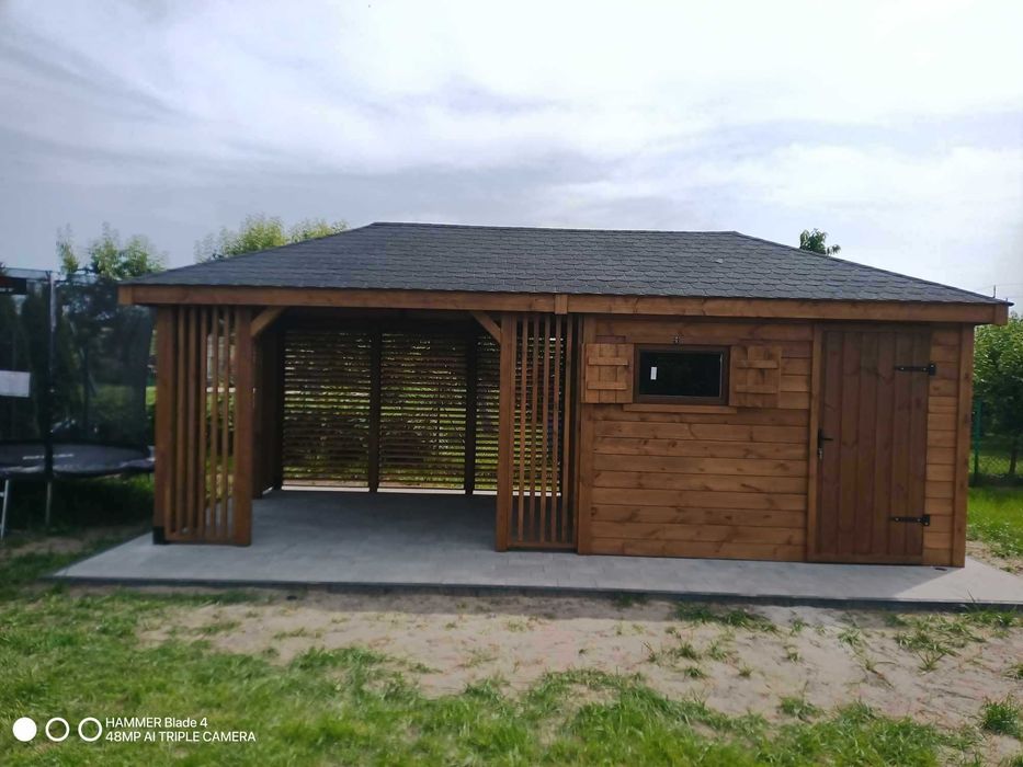 Domek narzędziowy z Altanką 2w1-3x6m/Różne rozmiary/Altana/Wiata/Garaż