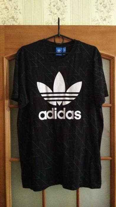 Женская мужкая футболка Adidas (S-M-L-XL) с лампасами Original 7шт
