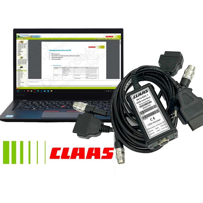 ZESTAW DIAGNOSTYCZNY Claas CAN USB Ciągniki Rolnicze Kombajny Full PL