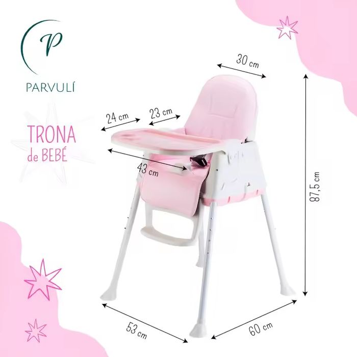 Cadeira de Refeição para Bebé Parvulí 3 em 1