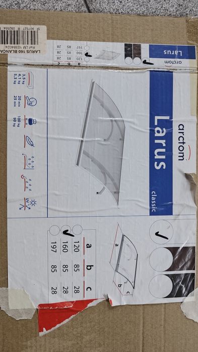 Toldo Arctom - Larus fixo de 160cms para porta, janela ou outros