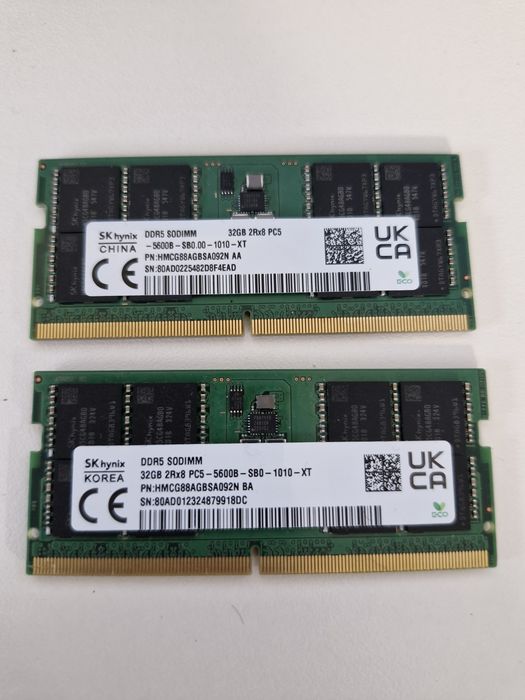 Pamięć RAM DDR5 SODIMM SK Hynix 64GB (2x32GB) 5600MHz CL46 Laptop