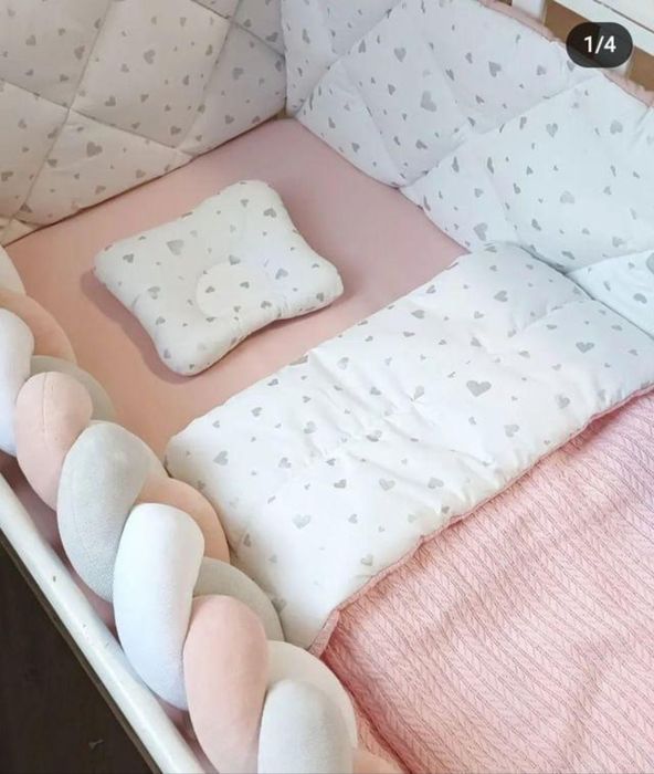 Стьогані бортики на 3 сторони ліжечка