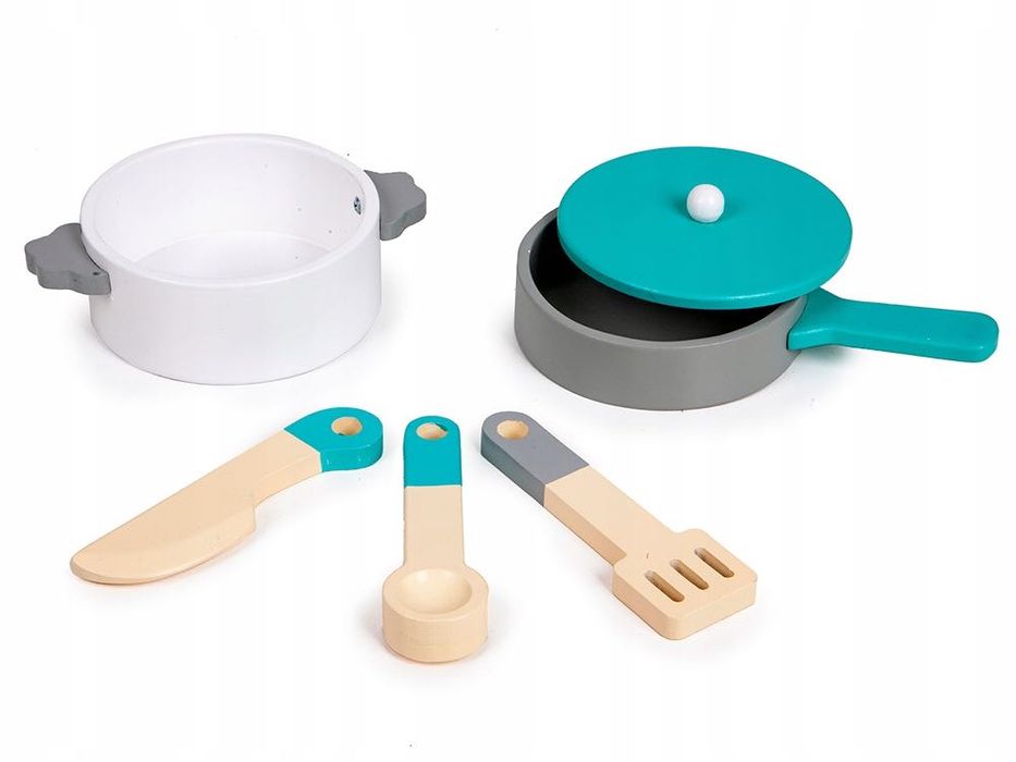 Drewniana Duża Kuchnia dla Dzieci z Akcesoriami – ECOTOYS TL18061