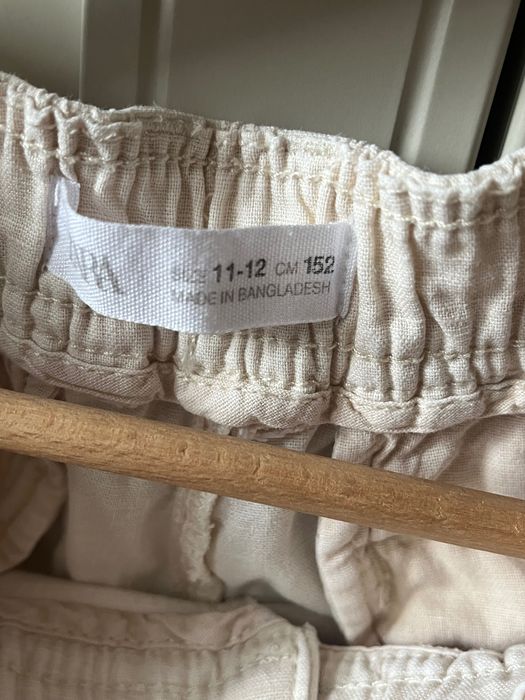 Spodnie lniane Zara rozm. 152