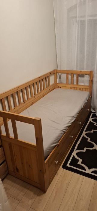 Łóżko Ikea Hemnes + 2x materac