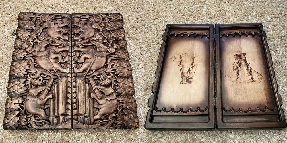 Нарды и шахматы из натурального дерева высокого качества на подарок