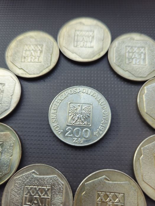 10x moneta XXX LAT PRL, Srebro, inwestycja, dobra cena