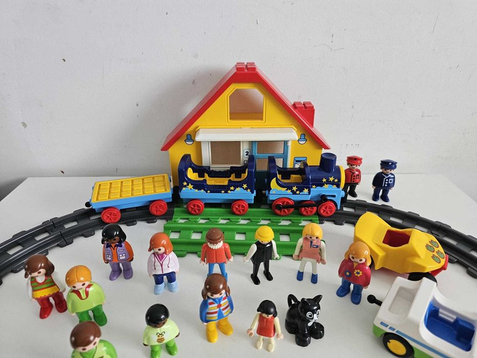 Playmobil - Dworzec Kolejka Pociąg zestaw figurki