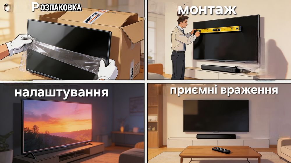 Телевізори Лджі LG 55c5 Oled налаштування ,  доставка, монтаж, підключ