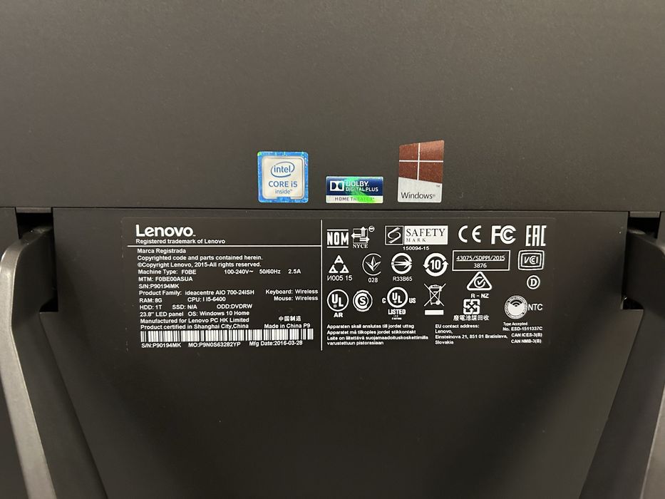 Моноблок Lenovo IdeaCentre AIO 700-24ISH | 24″ Full HD | i5 | звук JBL