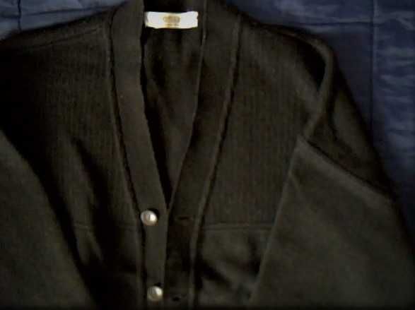 Sweter wełniany czarny męski L