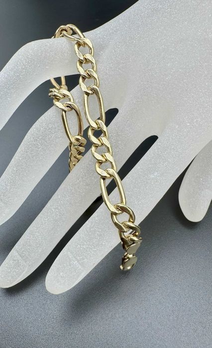 Złota Bransoletka FIGARO 14ct 585, waga: 10,69g, długość: 22 cm