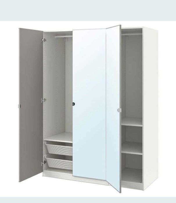 Roupeiro IKEA, 3 portas com espelho (PAX / VIKEDAL)