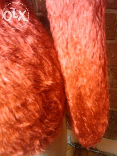 Golf Sweterek Długi Włos Bordowy M