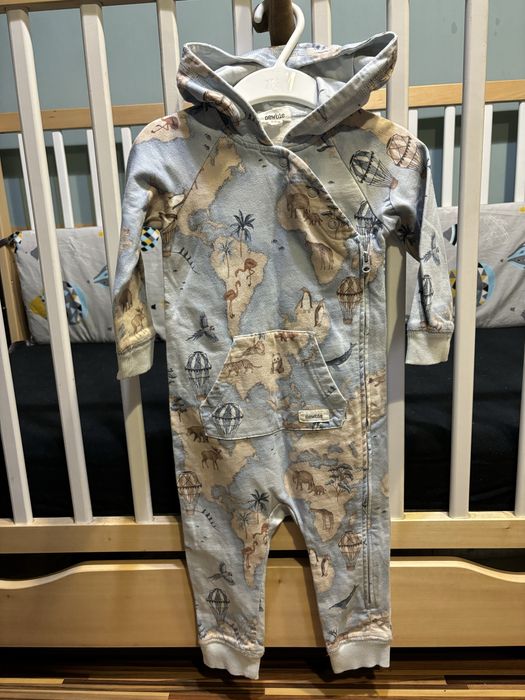 Kombinezon newbie, pajac z kapturem rozm 74