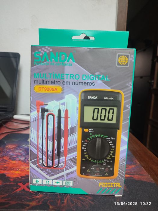 Multímetro Digital - DT9205A - Novo em caixa