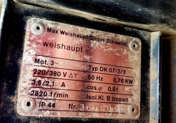 Palnik gazowy Weishaupt G1/1-E 60-335 kW 2 szt