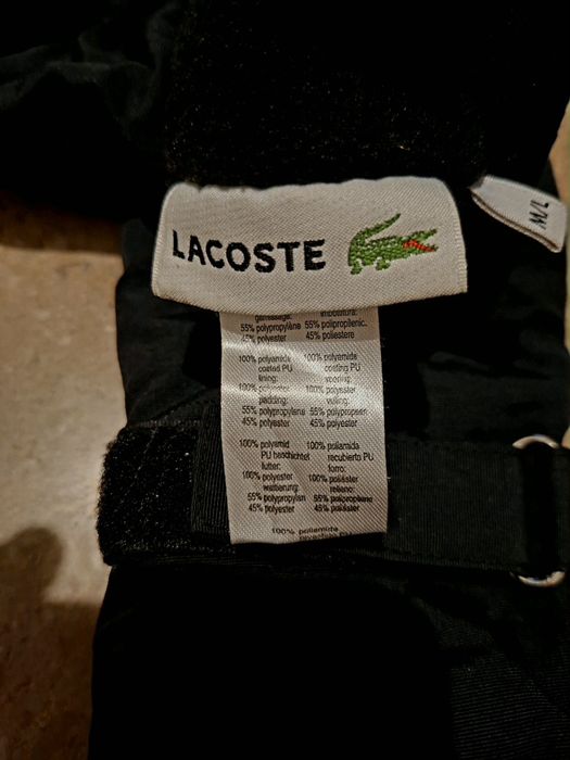 Luvas Lacoste Pretas - Tamanho M/L (Como Novas)