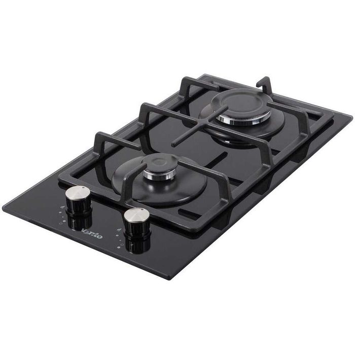 Черная пятная Газовые поверхности 2 конфорки Ventolux Perfelli Weilor