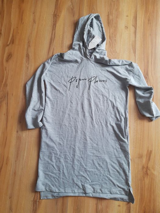 Sukienka dresowa , tunika szara carry xl
