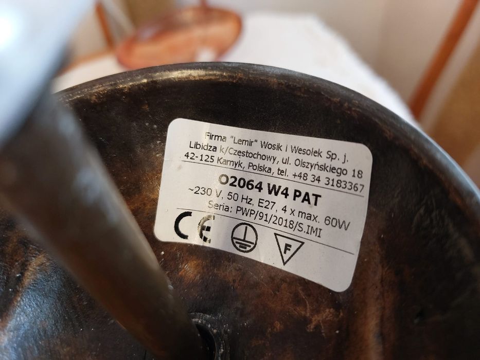 Żyrandol witrażowy