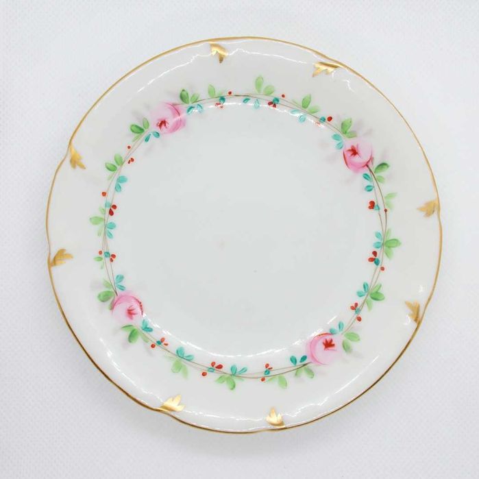 Chávena com pires pintados à mão