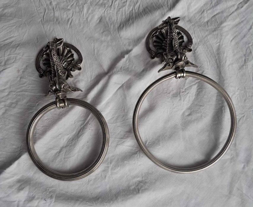 Elegantes Toalheiros + Suporte Rolo Papel em Metal Vintage