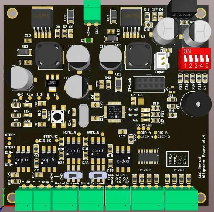 Модуль вирівнювання порталу ЧПУ, 3D принтера (CNC board, 3D printer)