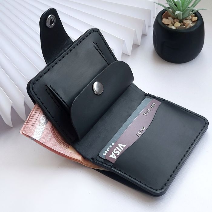 Гаманець унісекс з натуральної шкіри,  ручна робота.  Гравіювання. Под