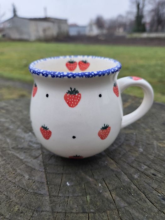 Kubek Ceramika Bolesławiec Truskawki Pekaty