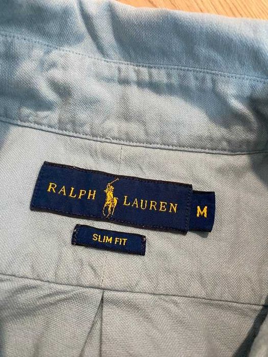 Koszula męska Ralph Lauren Logo haft M slimfit niebieski old money shirt